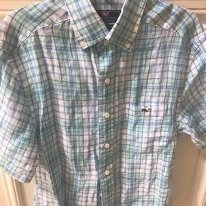 Linen vineyard vines shirt